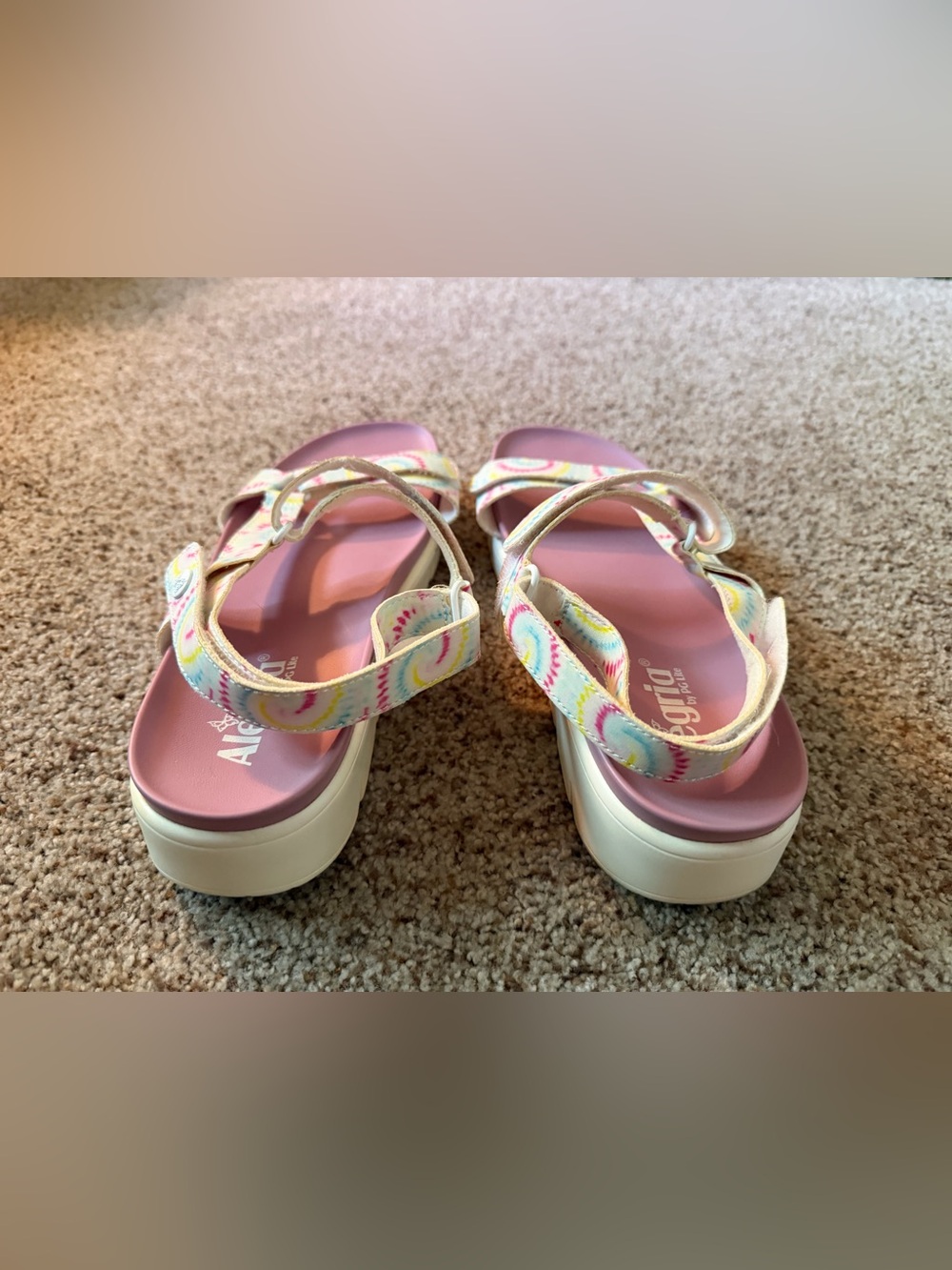 Alegria Adjustable Backstrap Sandals Henna tie-dye Size 41 - Picture 4 of 9